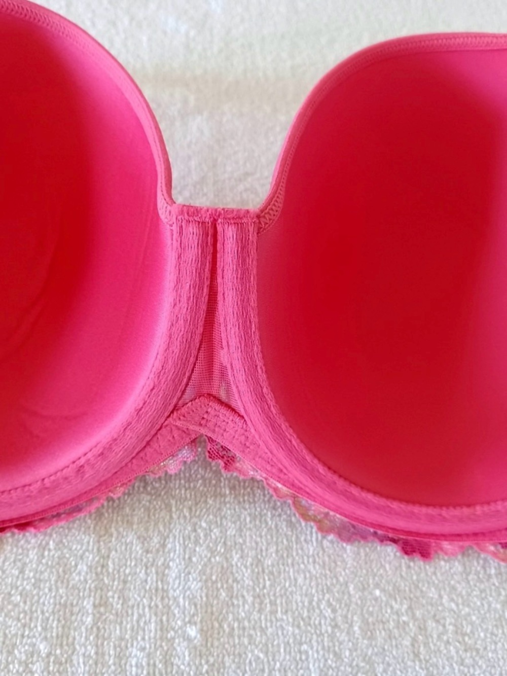 WACOAL Embrace Lace Contour T-Shirt Bra Sz 38C in Hot Pink/multi NEW - Picture 9 of 14